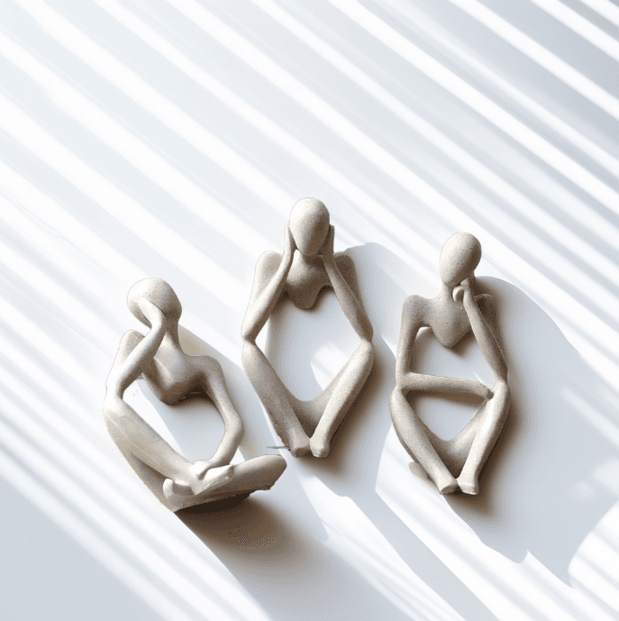 Abstract Nordic thinking statues thumbnail 3