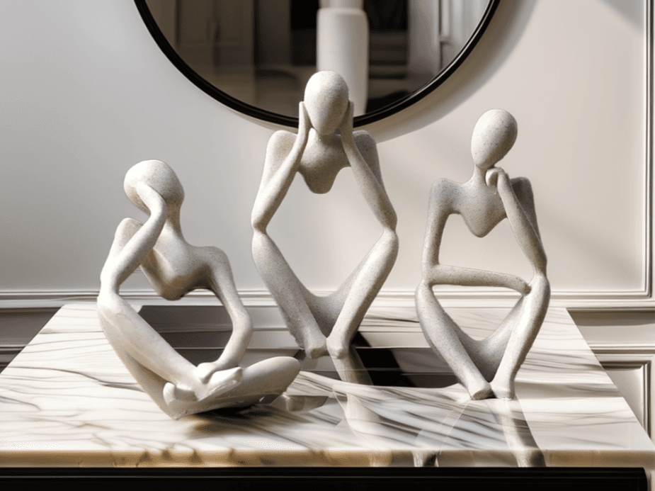 Abstract Nordic thinking statues
